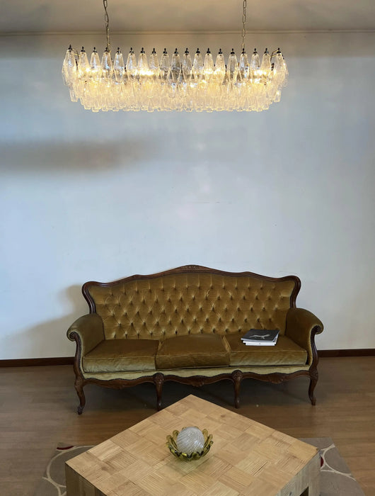 Elegant Transparent Murano Poliedri Chandelier-DWHOME