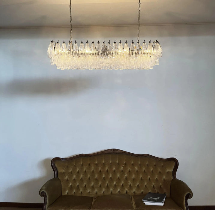 Elegant Transparent Murano Poliedri Chandelier-DWHOME