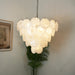 Elegant White Murano Disc Chandelier-DWHOME