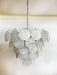 Elegant White Murano Disc Chandelier-DWHOME