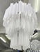 Elegant White Murano Glass Tube Chandelier-DWHOME
