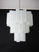 Elegant White Murano Glass Tube Chandelier-DWHOME