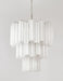 Elegant White Murano Glass Tube Chandelier-DWHOME