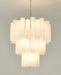 Elegant White Murano Glass Tube Chandelier-DWHOME