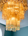 Elegant Yellow Murano Glass Tube Chandelier-DWHOME