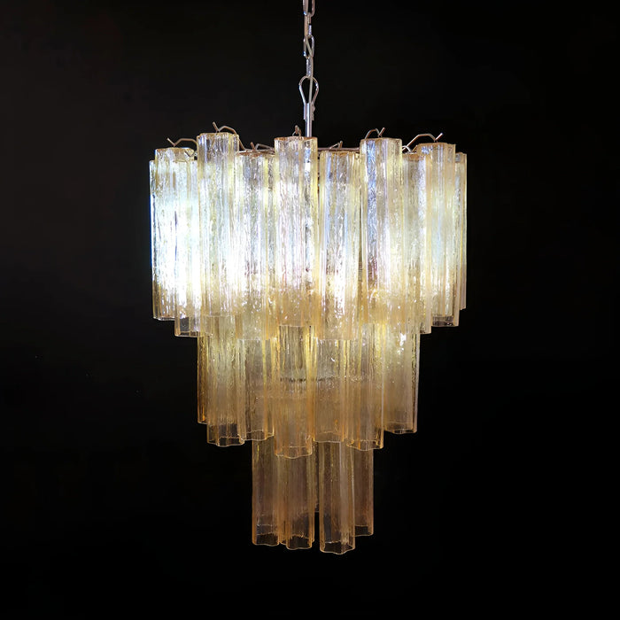 Elegant Yellow Murano Glass Tube Chandelier-DWHOME