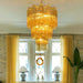 Elegant Yellow Murano Glass Tube Chandelier-DWHOME