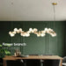 Eli Glass Globes Linear Chandelier For Dining Room - DWHOME