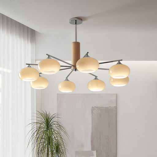 Elliptical Persimmon Chandelier-DWHOME