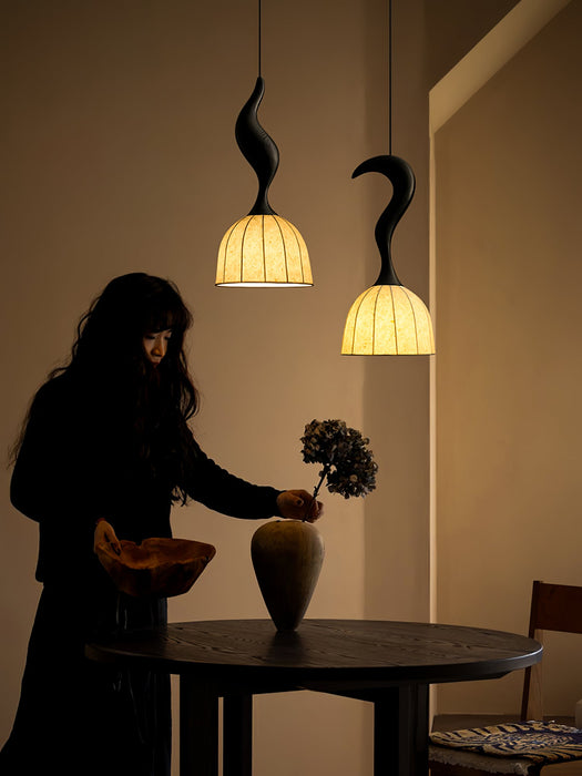 Elowen Twisted Wood Pendant Light-DWHOME