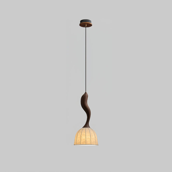 Elowen Twisted Wood Pendant Light-DWHOME