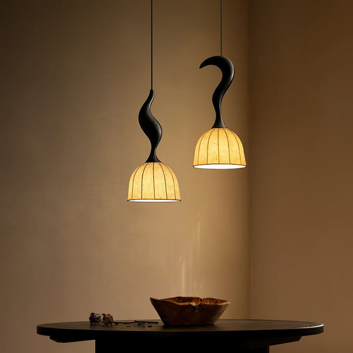 Elowen Twisted Wood Pendant Light-DWHOME