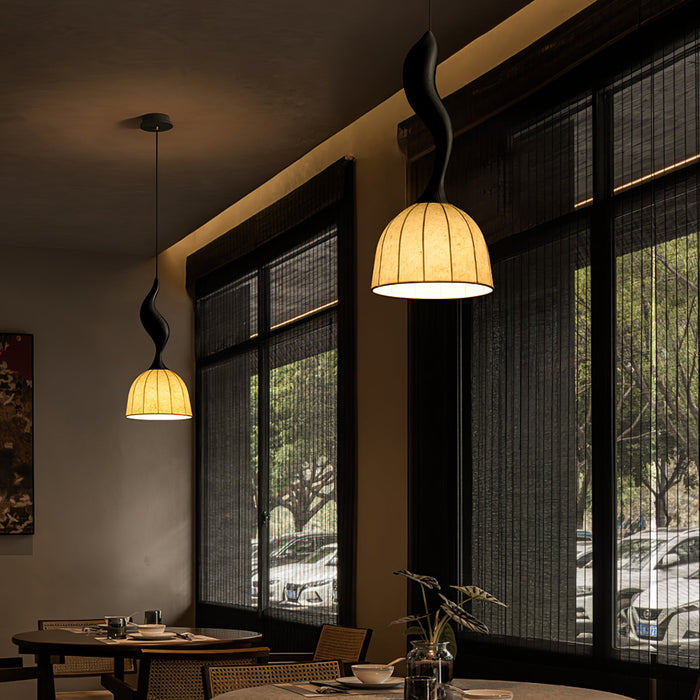 Elowen Twisted Wood Pendant Light-DWHOME