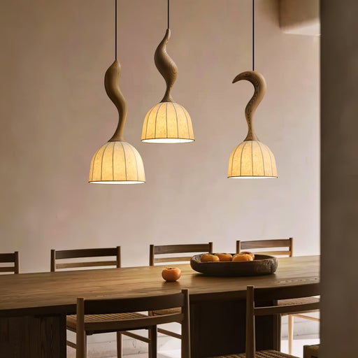 Elowen Twisted Wood Pendant Light - Vakkerlight