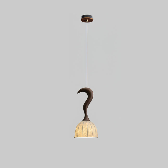 Elowen Twisted Wood Pendant Light-DWHOME