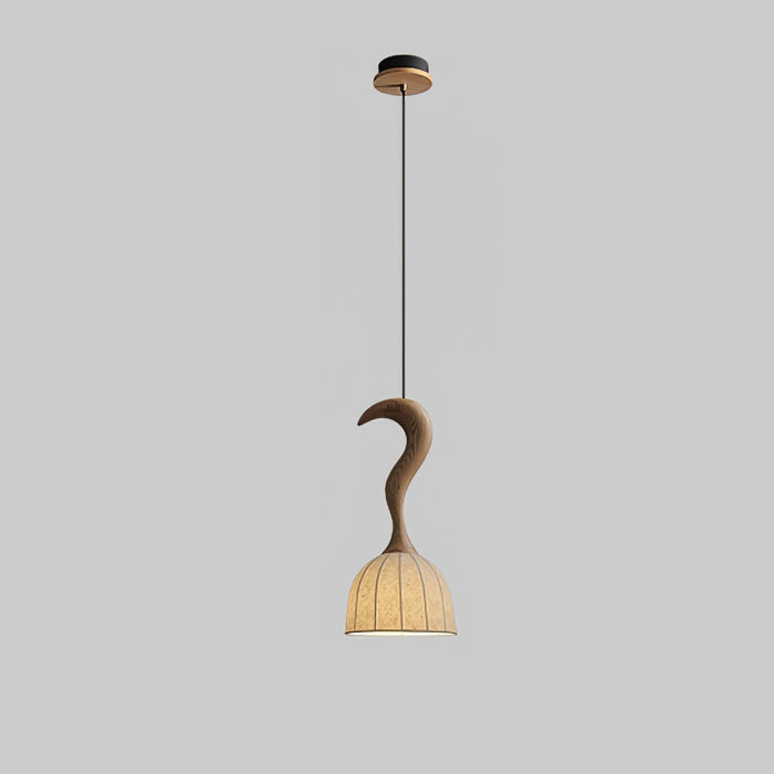 Elowen Twisted Wood Pendant Light-DWHOME