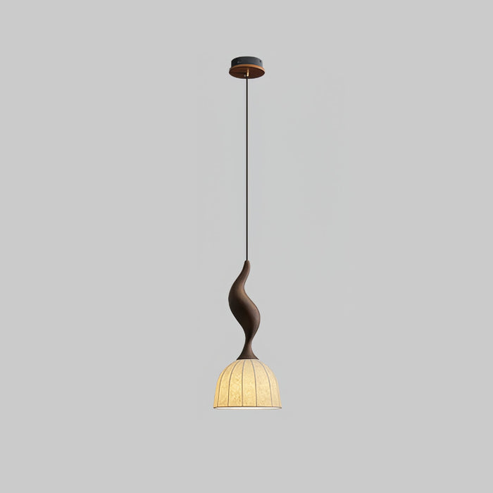 Elowen Twisted Wood Pendant Light-DWHOME