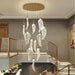Elyorn Leaves Design High Ceiling Foyer Chandelier - DWHOME