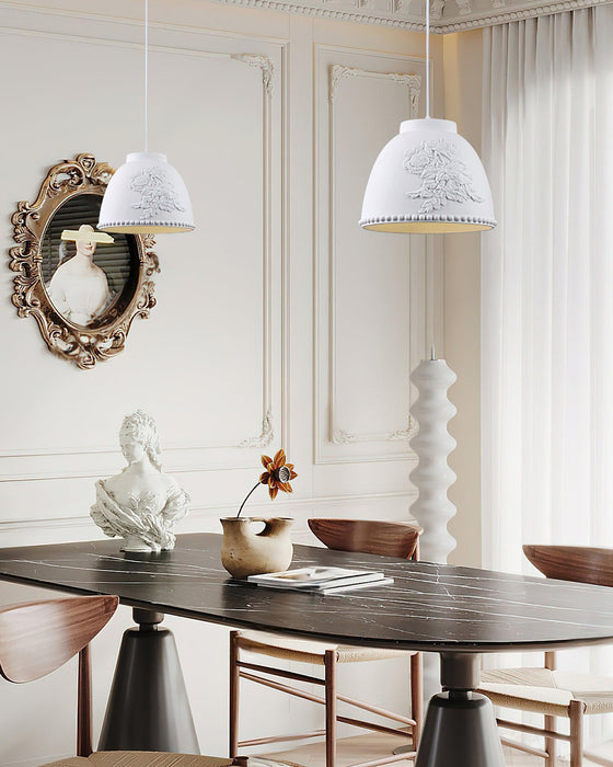 Embossed Flora Pendant Lamp-DWHOME