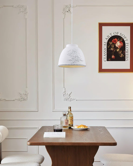 Embossed Flora Pendant Lamp-DWHOME