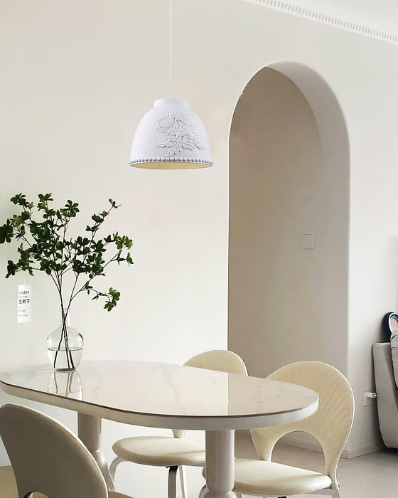 Embossed Flora Pendant Lamp-DWHOME