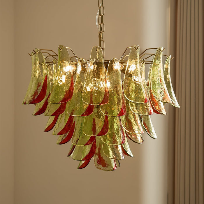 Emerald Flame Murano Glass Chandelier-DWHOME