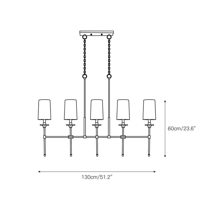 Emily Linear Chandelier-DWHOME