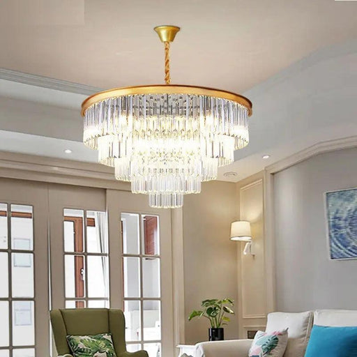 Emma Rustic Crystal Chandelier-DWHOME