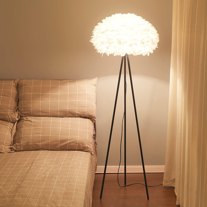 Eos Feather Floor Lamp-DWHOME