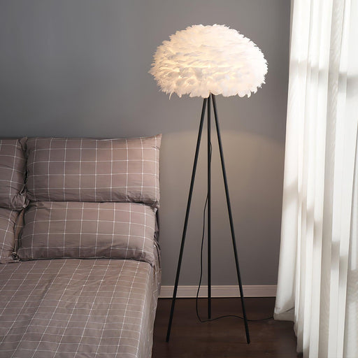 Eos Feather Floor Lamp-DWHOME