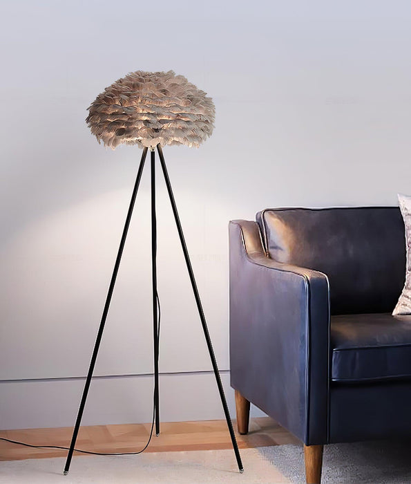 Eos Feather Floor Lamp-DWHOME