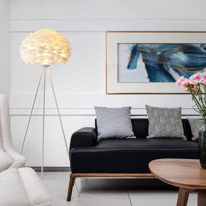 Eos Feather Floor Lamp-DWHOME