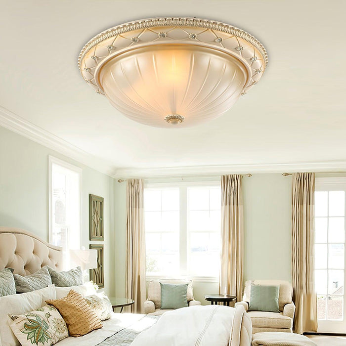 Essentials Flush Ceiling Light-DWHOME