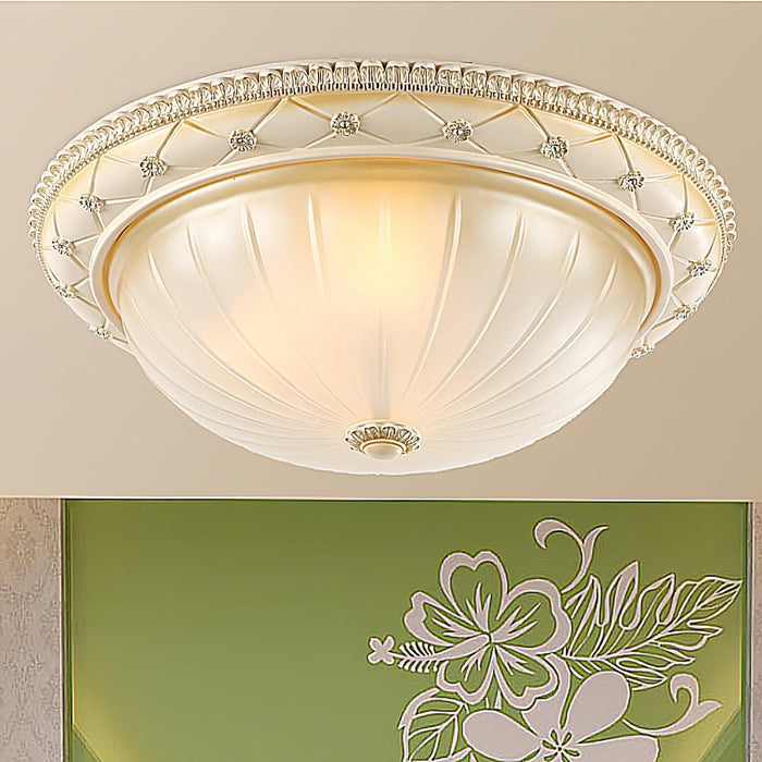 Essentials Flush Ceiling Light-DWHOME