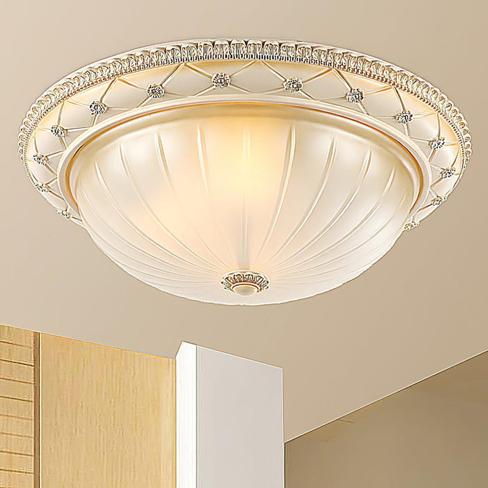 Essentials Flush Ceiling Light-DWHOME