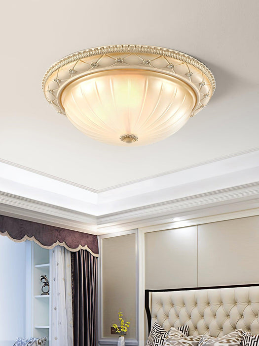 Essentials Flush Ceiling Light-DWHOME