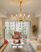 Evaria Crystal Pearl Chandelier-DWHOME