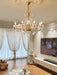 Evaria Crystal Pearl Chandelier-DWHOME