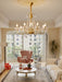 Evaria Crystal Pearl Chandelier-DWHOME