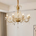 Evaria Crystal Pearl Chandelier-DWHOME