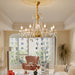 Evaria Crystal Pearl Chandelier-DWHOME