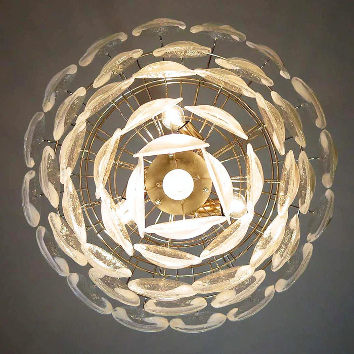 Exquisite Murano Transparent Glass Chandelier-DWHOME
