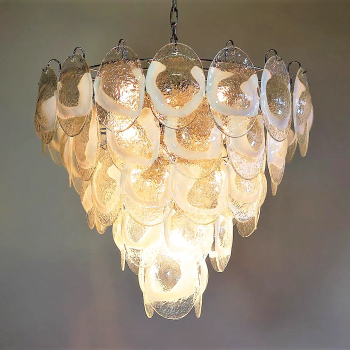 Exquisite Murano Transparent Glass Chandelier-DWHOME