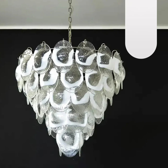 Exquisite Murano Transparent Glass Chandelier-DWHOME