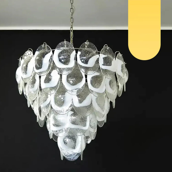 Exquisite Murano Transparent Glass Chandelier-DWHOME