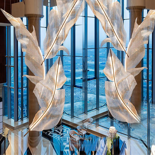 Falling Leaves Glass Chandelier-DWHOME