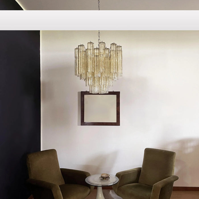 Fantastic Murano Amber Glass Tube Chandelier-DWHOME