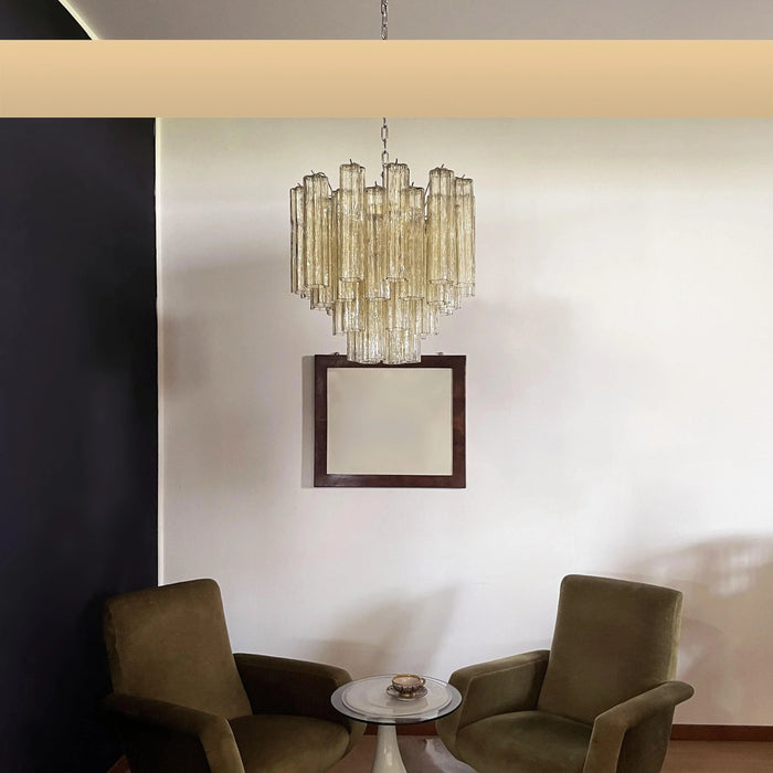 Fantastic Murano Amber Glass Tube Chandelier-DWHOME
