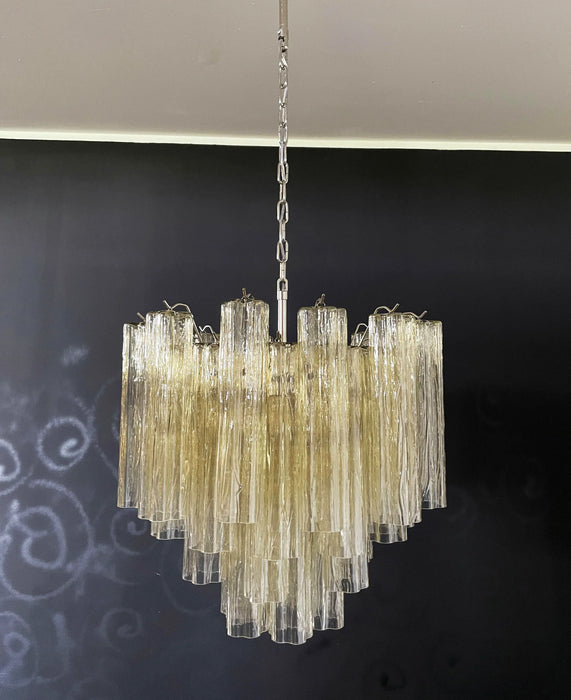 Fantastic Murano Amber Glass Tube Chandelier-DWHOME