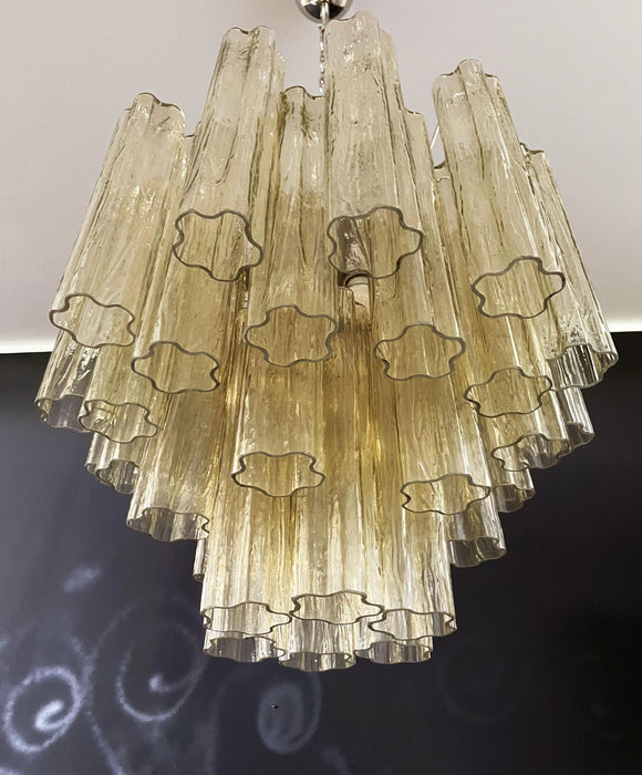 Fantastic Murano Amber Glass Tube Chandelier-DWHOME